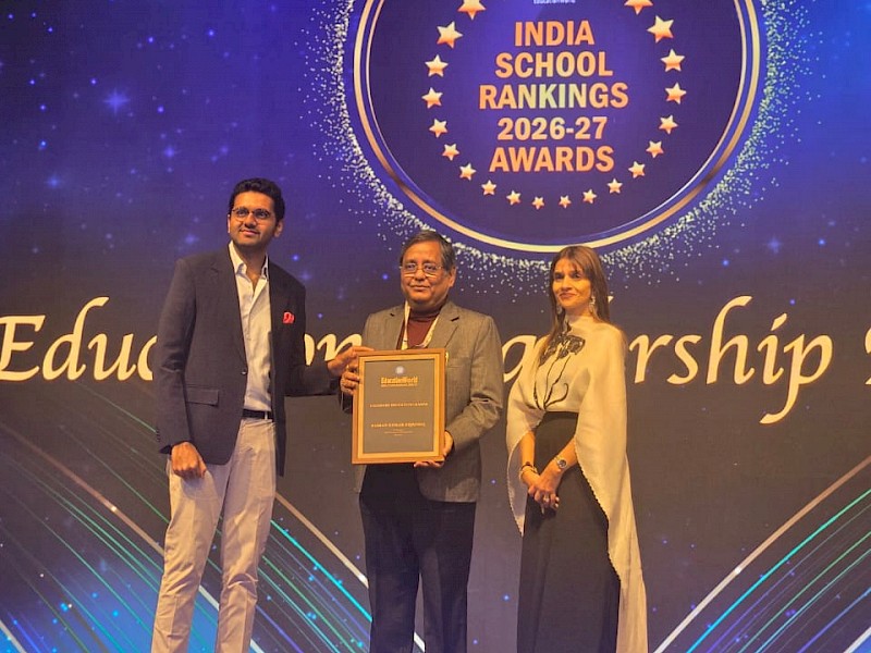 Visionary Education Leader Award – conferred upon Mr Kishan Kumar Kejriwal, our Chairman, in recognition of his visionary leadership in education at the EducationWorld India School Rankings (EWISR) 2026–27